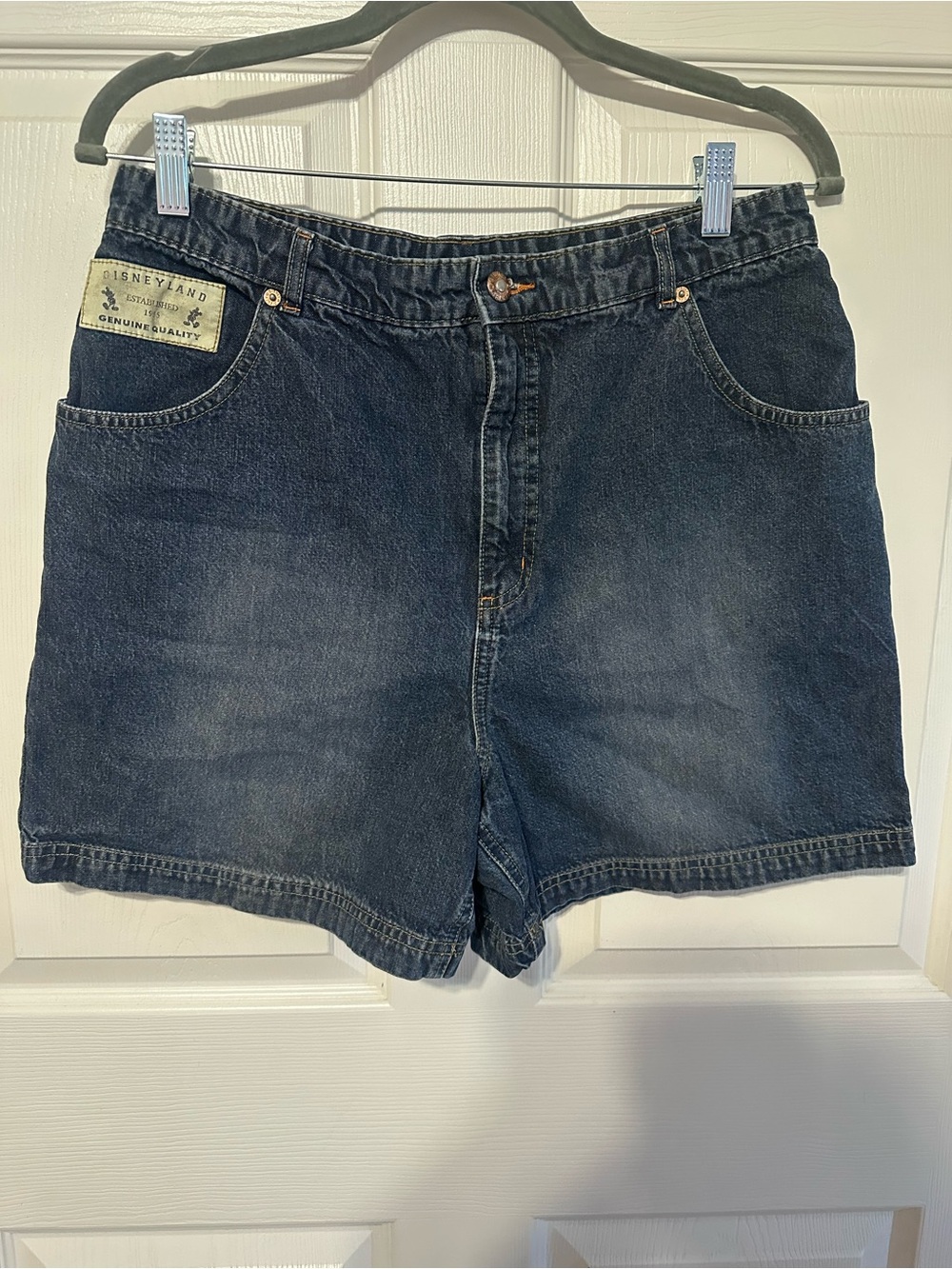 Disney Womens Vintage Dark Wash Denim Shorts